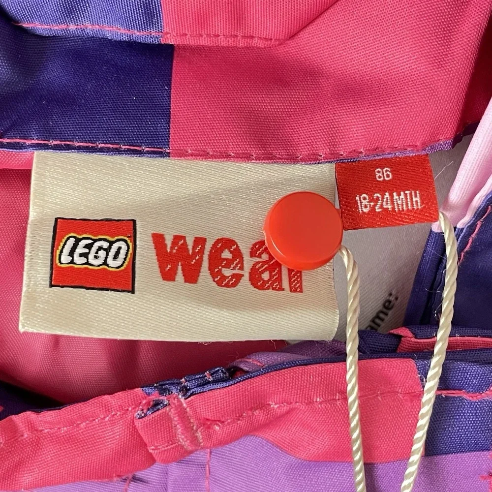 Colorful LEGO Waterproof Spring Jacket Size 18-24M‎ Removeable Hood Reflectors